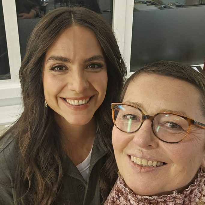 Selfie mit Jessica „Jess“ Schöne beim Tigerenten Club während meines Einsatzes als Make-up-Artist
