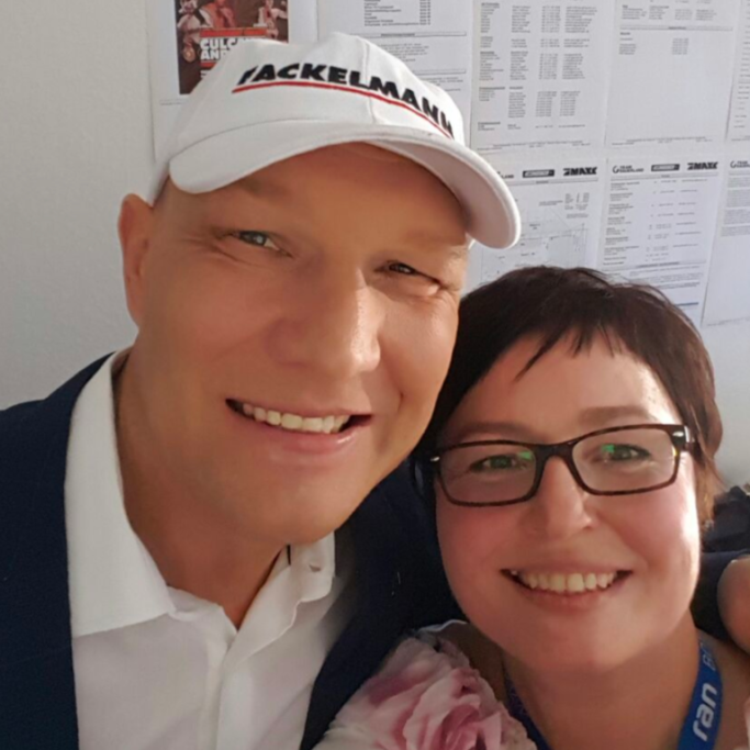 Selfie Makeup-Artist Kerstin Schmeing mit Axel Schulz