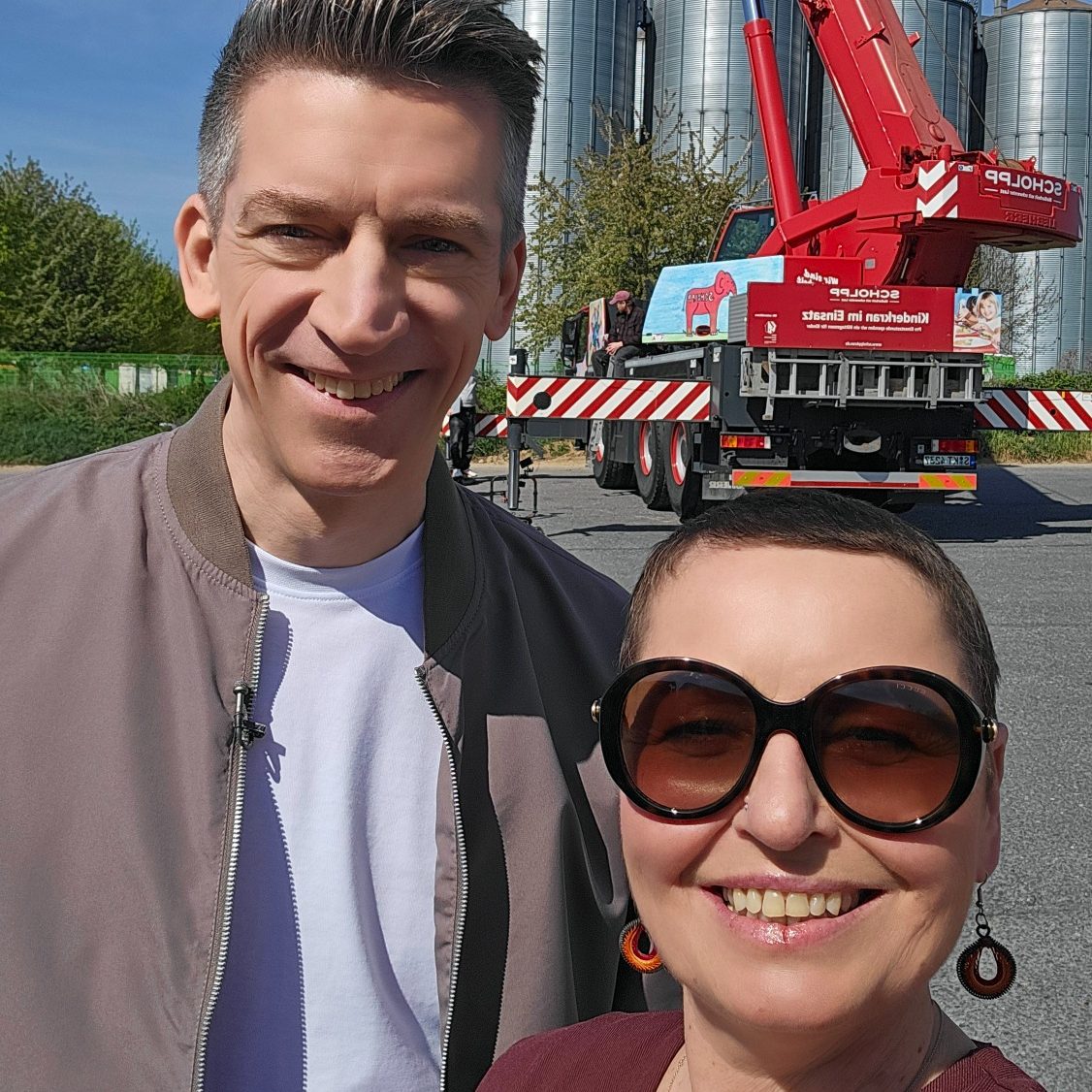 Selfie mit Steffen Hallaschka in Heilbronn beim Dreh zu "Was verdient Deutschland? Das große Gehaltsranking"
